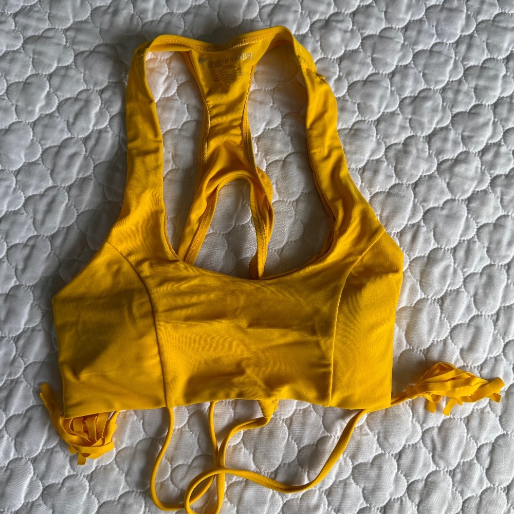 Byrds of Paradise Bikini Top in Yellow Size Large